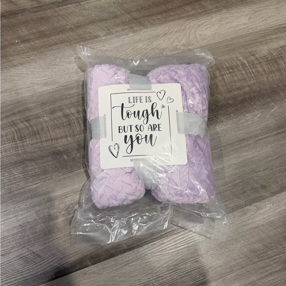 Lavender Fuzzy Blanket Inspirational Gift